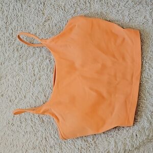 Orange tank built in bra
